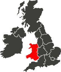 Map of Wales