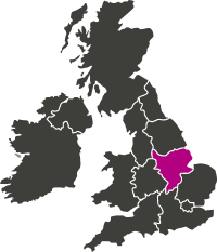 Map of East Midlands