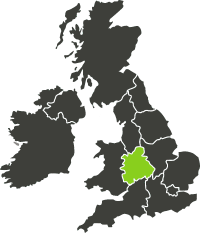 Map of West Midlands